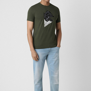 Camiseta personalizada de peso pesado para hombre, camiseta estampada con estampado gráfico Digital de ajuste Regular, nuevo estilo 2025 - Product Image 4