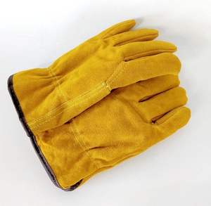 Gants de conducteur en cuir fendu d'extérieur confortables et robustes pour le jardinage et le soudage Mitaines de sécurité pour les conducteurs et les travailleurs - Product Image 1