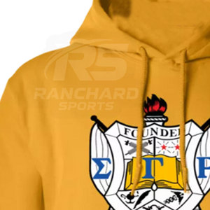Sweat à capuche pour homme avec broderie de lettres grecques, 100 % coton, design hivernal pour les Journées d'Esprit Grec – Haute Qualité, Écologique - Product Image 6