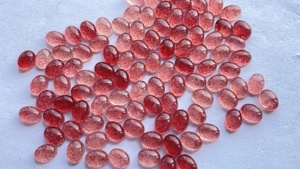 Natural <b>Strawberry</b> Quartz Oval Cabochon Gemstone 3x5mm 13x18mm Flat Back Loose Gemstones - Product Image 4