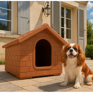 Caseta para Perros de HDPE Premium con Protección Durante Todo el Año, Talla M (68x74x62H Cm) - Garaje y Almacenamiento Prefabricados - Product Image 1