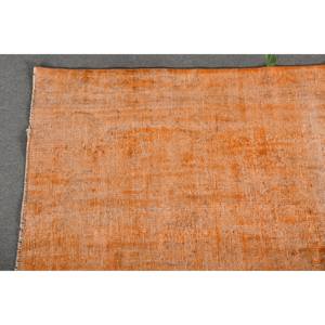 Tapis Turc Vintage Orange Moderne de 5.4x7.7 pieds Rectangle Patchwork Design Laine Viscose Polyester Matériau pour Salon Latex - Product Image 3