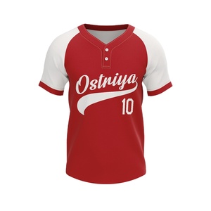 2026 Custom Name Wholesale <b>Heat</b>-Transfer Printing Adults Baseball Jerseys Front Short Quick Dry Breathable Two Button Custom - Product Image 1