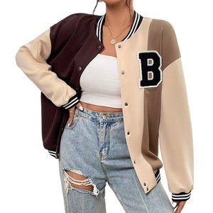 Veste décontractée unie de haute qualité, style Letterman, respirante, tricotée, coupe-vent pour l'hiver – Vente chaude en gros - Product Image 3