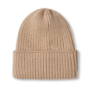 Chapeau en tricot uni à carreaux/motif de personnage respirant imperméable chaud d'hiver à revers unisexe en acrylique avec logo personnalisé - Product Image 1