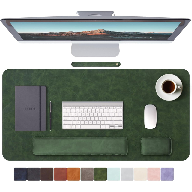 Desk Mat and Keyboard Wrist Rest Desk Pad for Keyboard and Mouse
