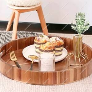 Bandeja de bambú para servir para cena, té, pan, desayuno, bandeja ecológica de madera, bandejas de comida rápida para bares y restaurantes - Product Image 5