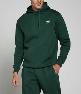 Survêtement en coton uni avec logo personnalisé | Sweat à capuche et jogging antibactérien et respirant décontracté pour homme - Product Image 3