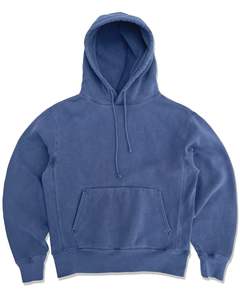 Sudadera con Capucha Unisex Vintage Azul de Felpa, Sudadera Lisa de Algodón Grueso, Ropa Casual de Calle, Diseño Personalizado OEM, Ropa de Invierno - Product Image 1