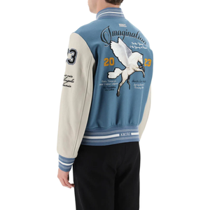 Chaqueta universitaria bordada de chenilla de alta calidad con logotipo personalizado, chaqueta ligera de béisbol bordada con toalla de contraste de peso pesado - Product Image 3