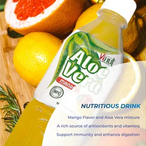 Aloe Vera suyu içecek VINUT - 500ml (24 paket), sıfır şeker ve sıfır kalori, Seltzer su, toptan tedarikçiler, ücretsiz örnek