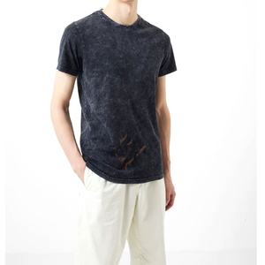 Camiseta de Hombre con Estampado Personalizado OEM 2025, Lavada al Ácido, 100% Algodón, Informal, Vintage, Gruesa, Holgada - Product Image 1