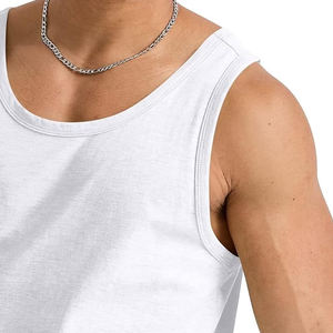 เสื้อกล้ามออกกำลังกายผ้าคอตตอนระบายอากาศสำหรับผู้ชายเสื้อกล้ามสำหรับเล่นฟิตเนสยิมแห้งเร็วออกแบบโลโก้ได้ตามต้องการ - Product Image 6