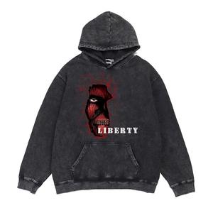 2024 nueva llegada Venta caliente 100% algodón ácido lavado Sudadera con capucha High Street diseño de logotipo personalizado - Product Image 3