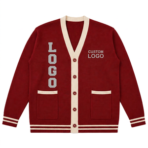 Wholesale Custom logos Varsity <b>Cardigan</b> V- Neck high quality for Schools/Collages & Universities - Product Image 1
