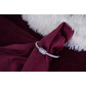 NOVAMART Fine Silverings 925 Sterling Silver Annabeth Double Sided Fine <b>Bangle</b> <b>Bracelet</b> Wholesale Export - Product Image 2
