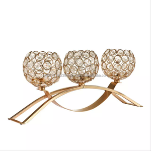 Bougeoir design en cristal Home Decor Autre bougeoir brillant Centres de table intérieur et extérieur décoration de fête - Product Image 4