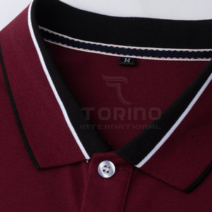 Patrón sólido de los hombres de la mejor calidad para la camisa polo Bajo MOQ Servicio OEM Tela de lona elegante - Product Image 3