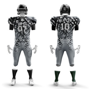 Uniformes de football américain 100% polyester personnalisés meilleure qualité séchage rapide sublimé logo avant ensembles respirants tarif zéro - Product Image 3