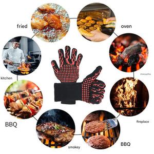 قفازات OM18 مقاومة للحرارة العالية مصنوعة من السيليكون والأراميد، مقاومة للهب وغير قابلة للانزلاق، مناسبة للخبز والشواء - Product Image 5