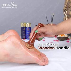 HealthAndYoga BronzEase Kansa Foot Massage Wand, outil ayurvédique manuel de qualité supérieure, fabriqué directement par un fabricant indien dans l'Uttar Pradesh. - Product Image 3