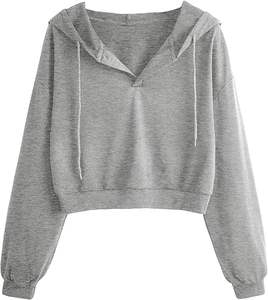 Sudaderas Cortas de Seda para Mujer, Calidad Premium, al por Mayor, Transpirables, Cómodas, Ligeras, con el Mejor Diseño y Logotipo Personalizado - Product Image 5