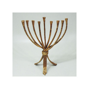 Tableware Candlestick Holder Unique Style Aluminium <b>Tree</b> Shape Jewish Menorah Hanukkah Candle <b>Stand</b> for Wedding Home Decor - Product Image 2