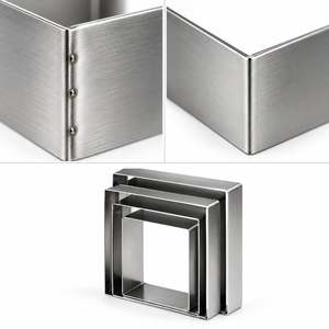 Fida Cake <b>Ring</b> Square Straight 0.8mm Height 15 cm Stainless - Product Image 2