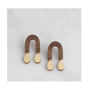Mejor diseño de calidad caliente nueva llegada 2025 pendientes de gota de madera hechos a mano pendientes simples de Acción de Gracias para niñas mujeres al mejor precio - Product Image 1