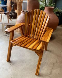 เก้าอี้ไม้ Adirondack แบบดั้งเดิม นั่งสบาย เหมาะสำหรับสวน ลานบ้าน ระเบียง หรือสนามหญ้า มีพนักพิงแบบไม้ระแนง - Product Image 2