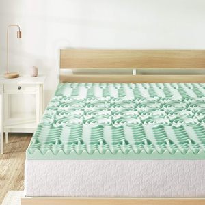 Topper Materasso in Memory Foam a 7 Zone, 2 Pollici, con Infusione di Aloe Calmante, Confortevole, Misura Singola/Queen, Lavabile, Rinfrescante per Uso Domestico - Product Image 6