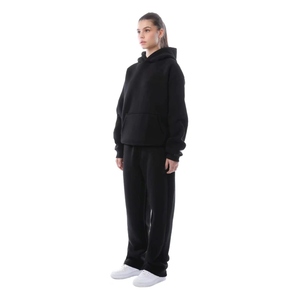Cozy Cotton Womens Winter Pullover Hoodie y Jogging Suit Conjunto de dos piezas para mujer en blanco para adultos Comodidad diaria - Product Image 1