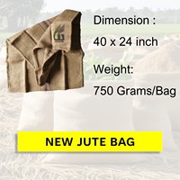 Sacs en jute naturelle recyclables et réutilisables de 40x24 pouces, 750 grammes, 60 kg pour l'emballage du riz, du maïs, du millet, fabricant Goodman Global