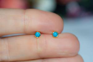 Wonderful Beautiful Precious <b>Earrings</b> Unique Design Turquoise <b>Earring</b> 925 Silver <b>Earring</b> Jewellery Gift for Women and <b>Girls</b> - Product Image 3