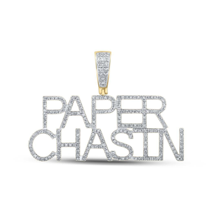 Meilleures ventes Pendentif en or 14K personnalisé style Hip Hop Moissanite en papier Chasin Bijoux en diamant pour les fêtes - Product Image 3