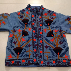 Chaqueta Acolchada de Algodón Grueso Tejida a Mano Reversible de Jaipur, Secado Rápido, Decoración Vintage, Corte Regular para Otoño - Product Image 1