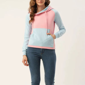 Sweat à capuche pour femme de qualité supérieure, en polaire, décontracté, streetwear, élégant, 100% coton, respirant, séchage rapide, devant - Product Image 1