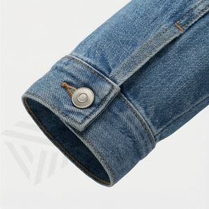 Veste en jean longue extensible pour femme, sur mesure, en coton, couleur personnalisée, hiver, unie, grande taille, mode, élégante, vêtement d'extérieur - Product Image 6