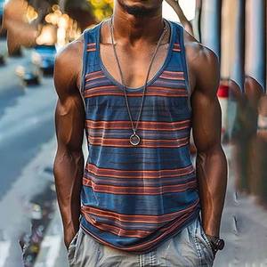 เสื้อกล้ามผู้ชายผ้าฝ้ายทำจากผ้าฝ้ายดีไซน์ใหม่ - Product Image 4