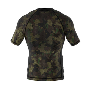 Transpirable media manga Rash Guard sublimación personalizada secado rápido equipo atlético BJJ MMA Jiu Jitsu estilo Rash Guards - Product Image 2