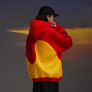 OEM personalizado de moda de alta calidad 100% algodón de gran tamaño Niño de algodón de dos tonos con paneles sudaderas con capucha para hombres - Product Image 2