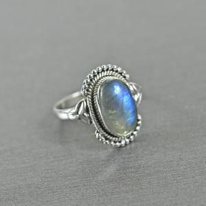 Moonstone Gemstone <b>Ring</b> Jewelry for Women <b>Silver</b> <b>Boho</b> Style Jewelry 925 Sterling <b>Silver</b> Trending Handmade <b>Ring</b> Gift for Her - Product Image 3