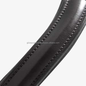 High Quality Genuine <b>Harness</b> Leather Bridle brow band in All Custom Sizes with Cow Softy Padding & Snap Button for Loops Closure - Product Image 6