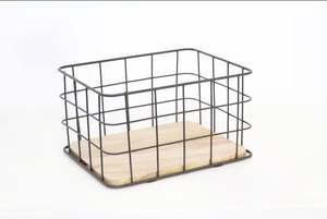 This product set of two Mainstays Rose Gold Steel <b>Wire</b> <b>Storage</b> <b>Baskets</b>, for their elegant design and practical functionality - Product Image 4