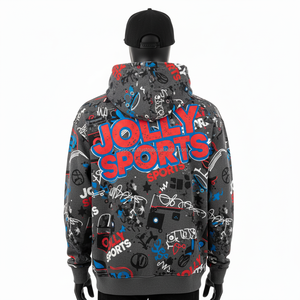 เสื้อฮู้ดผ้าฝ้ายโพลีเอสเตอร์มีฮู้ดสำหรับผู้ชายผ้าฟลีซสีเทาสีแดงฟ้ามีฮู้ดออกแบบโลโก้ได้ตามต้องการ330พรีเมี่ยม - Product Image 2