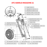 Ensemble de préhension d'outils Brother S500-21 (21S500) pour perceuse CNC Brother S500 21T ATC Magazine, pièces de rechange