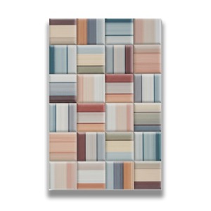 <b>Decorative</b> Ceramic <b>Wall</b> Tile 20 x 30 cm Pastel Stripe Pattern Multicolor Stripe Ceramic Tile - Product Image 1