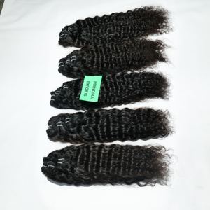 Venta al por mayor 100% Remy extensiones de cabello humano virgen sin procesar indio rizado negro templo pelo onda Natural suelta onda profunda - Product Image 2