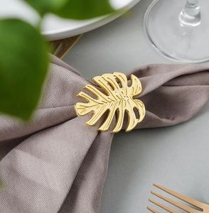 Rond de serviette feuille d'or de qualité supérieure vente en gros mariage Restaurant hôtel Villa argent or personnalisé selon le client - Product Image 3
