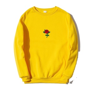 Sudadera de manga larga personalizada para hombre, Jersey de invierno informal de algodón rojo de alta calidad con técnicas bordadas - Product Image 6